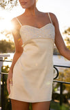 Fran Gold Sequin Contrast Party Mini Dress