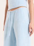 Light Blue Towelling Straight Leg Trousers