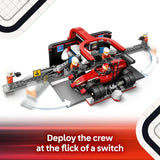 LEGO City F1 Pit Stop Pit Crew with Ferrari Car Toy Model Race Car Toy Building Playset for Kids Boys and Girls Ages 6 F1 Collectible for Fans Gift Idea for Birthdays 60443