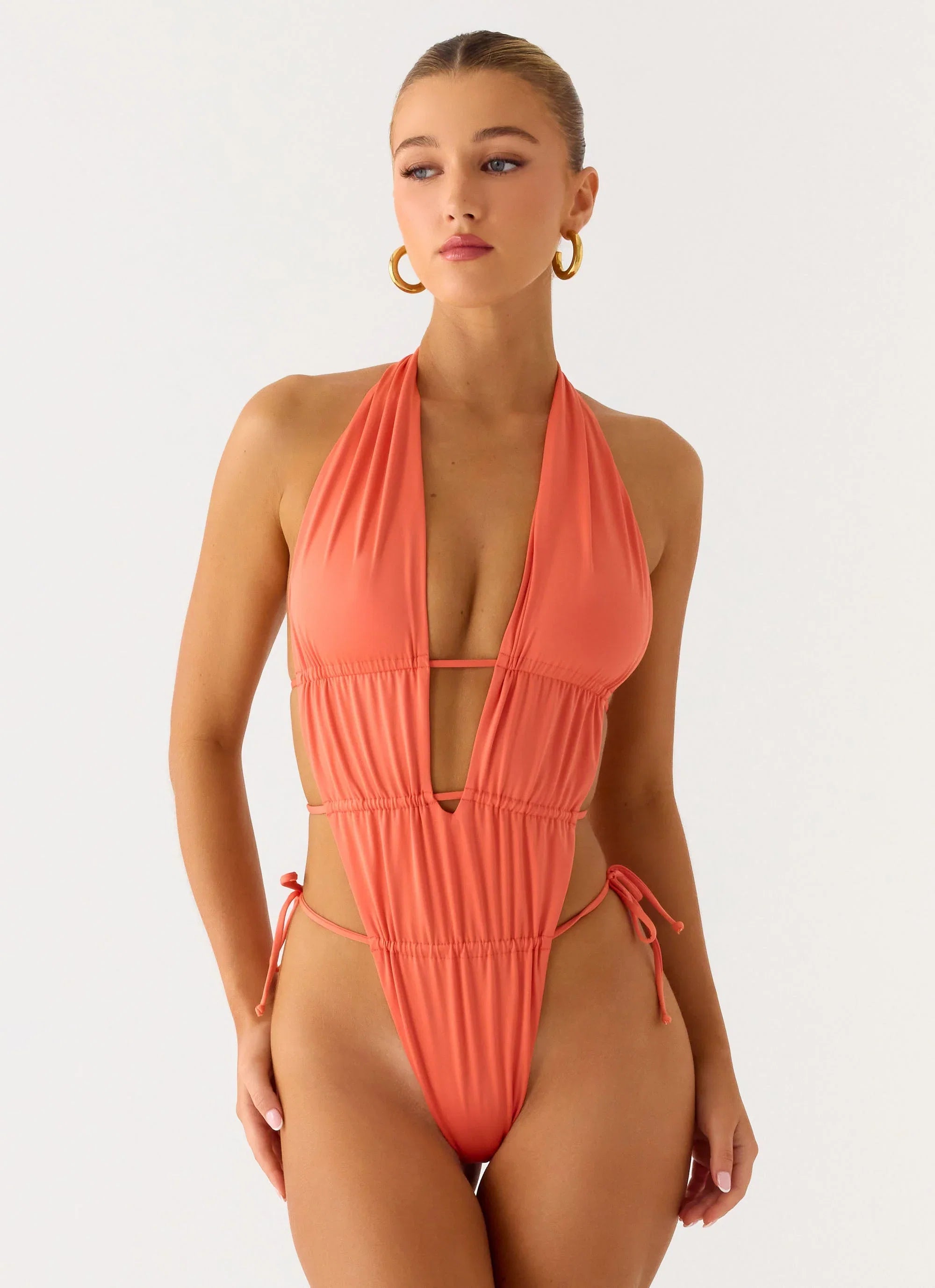 Dandara Cut Out Swimsuit Orange