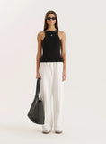 Black 4th Branded Racer Vest Top