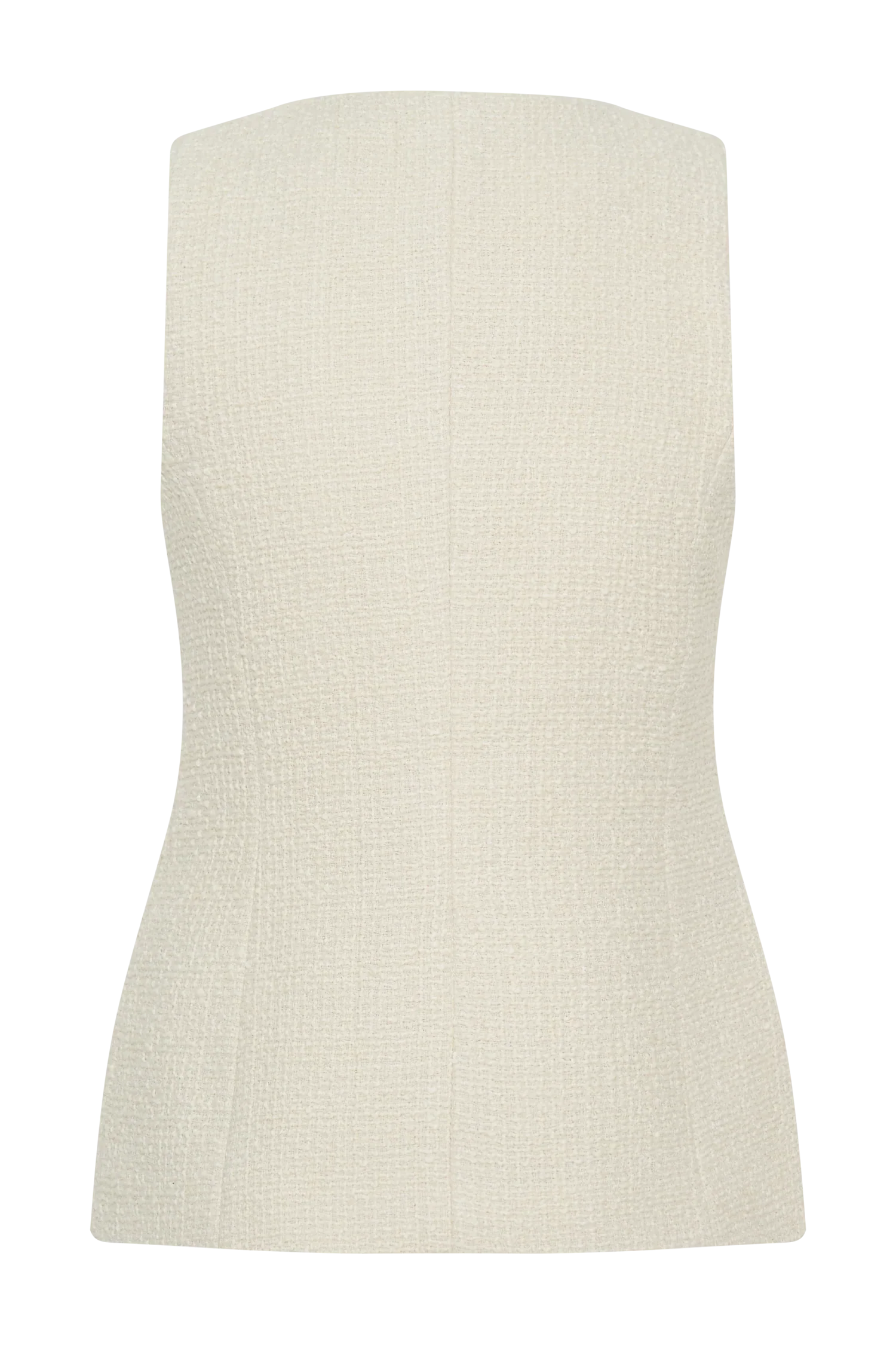 Camilla Boucle Sleeveless Vest Ivory