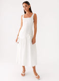 Esmerelda Midi Dress White