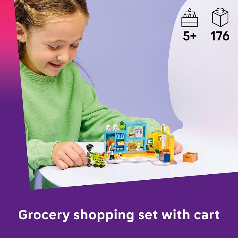 LEGO Friends Heartlake City Convenience Store Building Toy for Girls Boys Pretend Play Set for Kids Ages 5 W Autumn Zac Minidolls 1 Toy Dog Accessories Gift Idea for Birthdays 42680