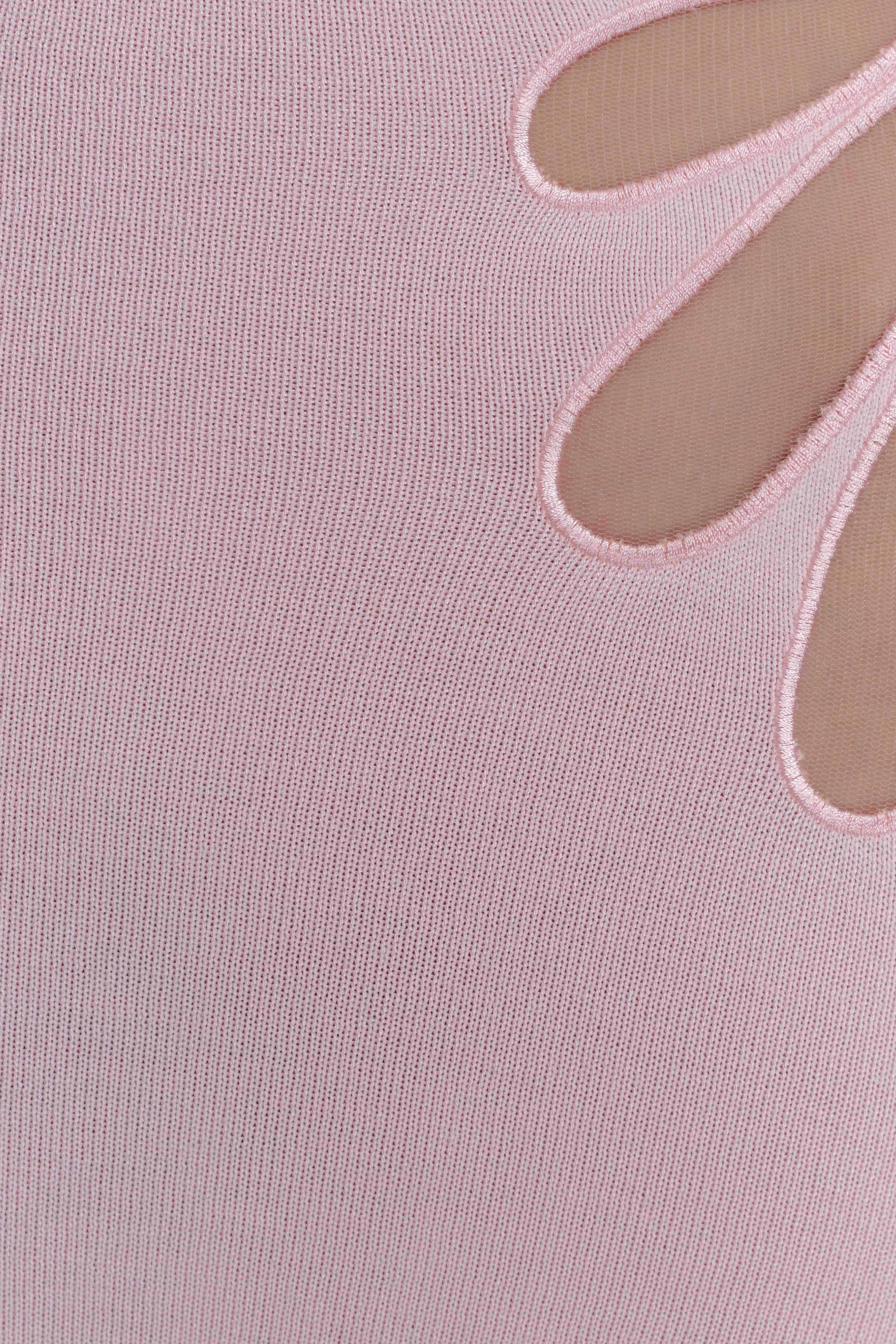 Brock Knit Halter Maxi Dress Baby Pink