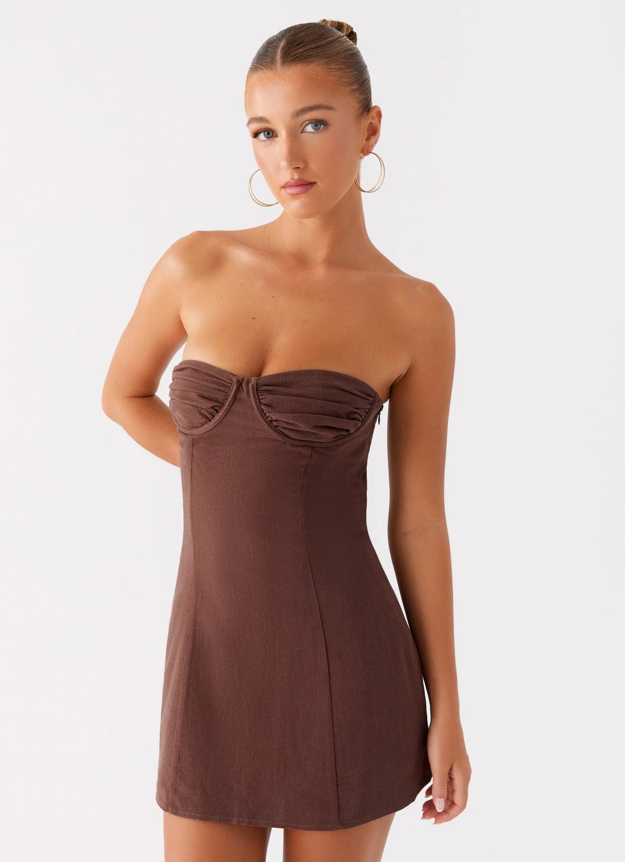 Ludo Mini Dress Chocolate