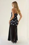 Eden Black Polka Dot Maxi Dress