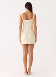 Posy Satin Mini Skirt Ivory