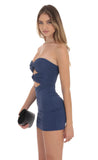 Double Twist Cutout Dress in Navy