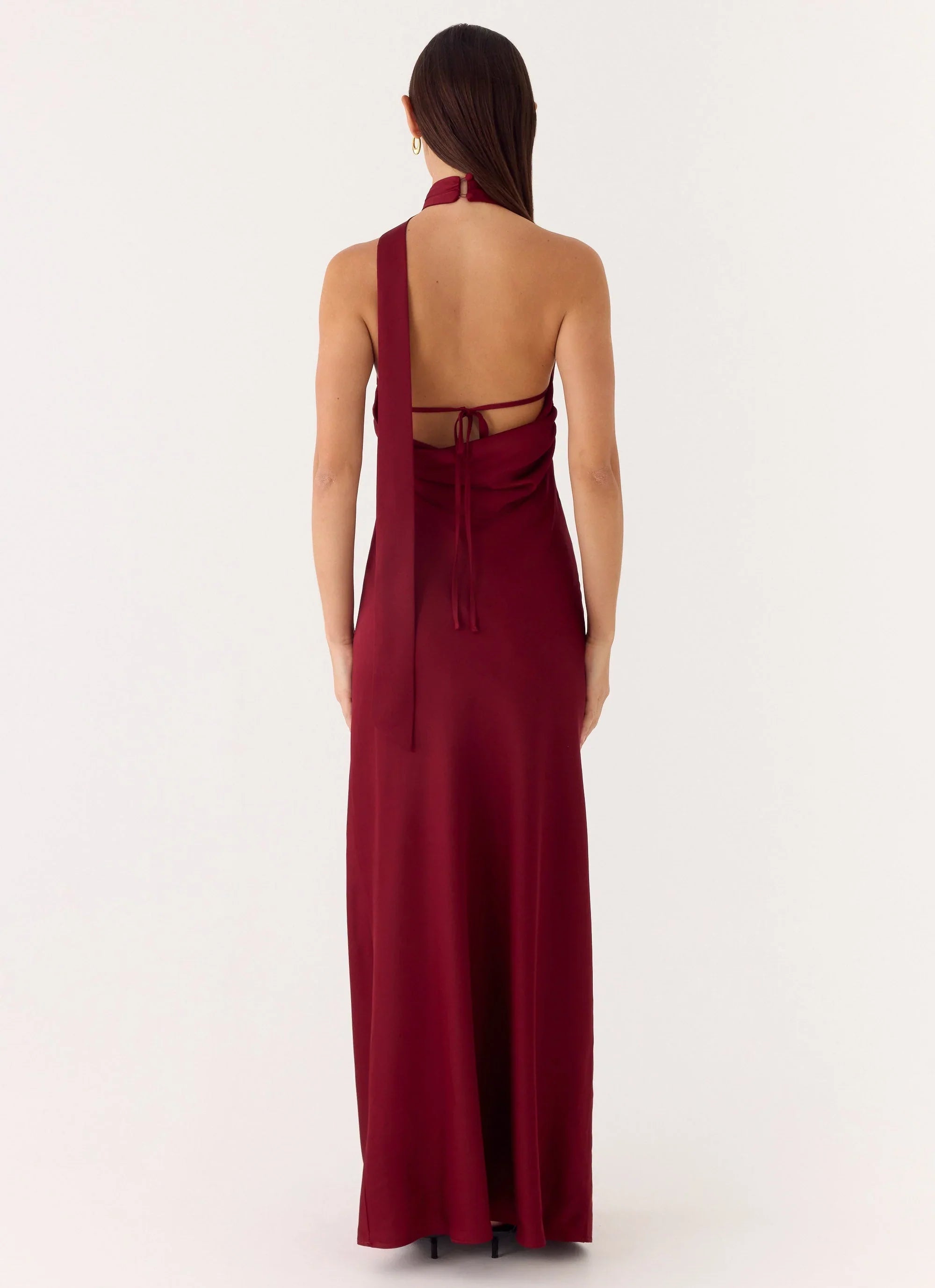 Keena Scarf Maxi Dress Merlot