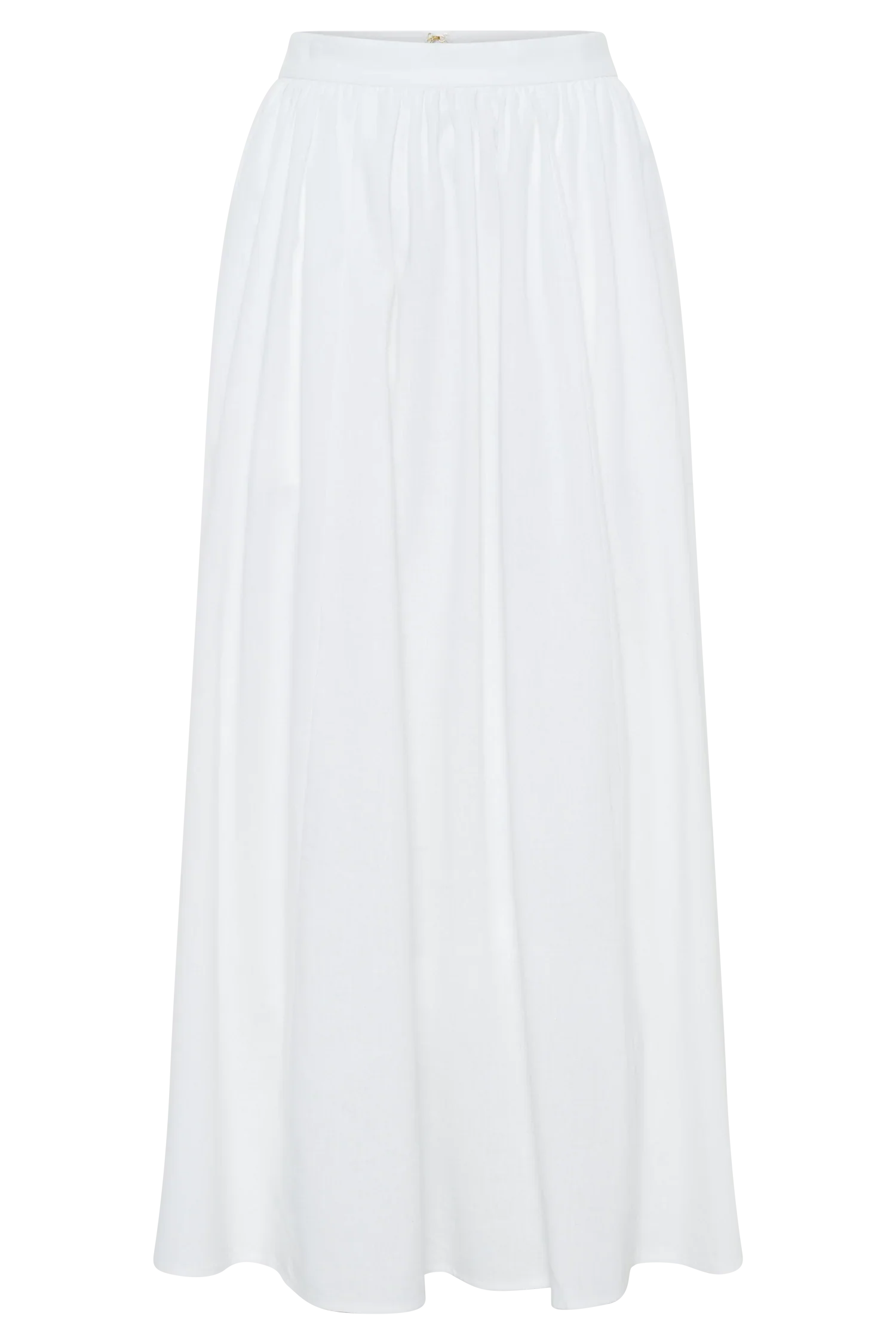 Clarence Linen A Line Maxi Skirt White