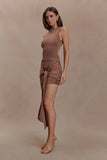 Sinead Slinky Mini Dress With Hardware Mocha