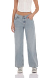 Mid Rise Baggy Jeans in Light Blue