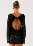 Edessa Sequin Mini Dress Black
