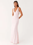 Cherry Sky Maxi Dress Baby Pink