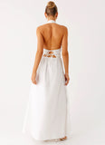Figaro Halter Maxi Dress White