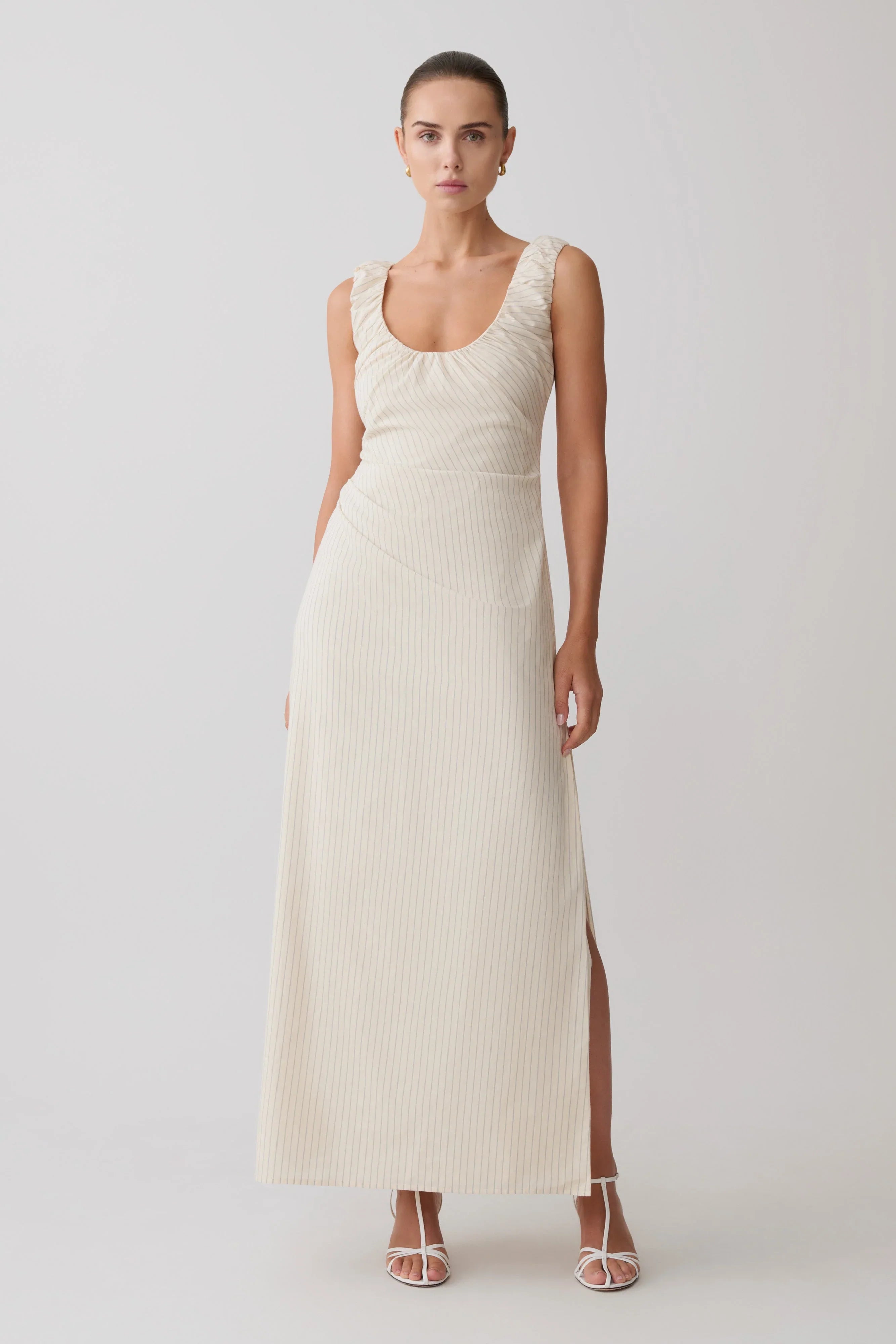 Anisa Scoop Neck Maxi Dress Stripe