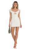 Crepe Corset Dress in White