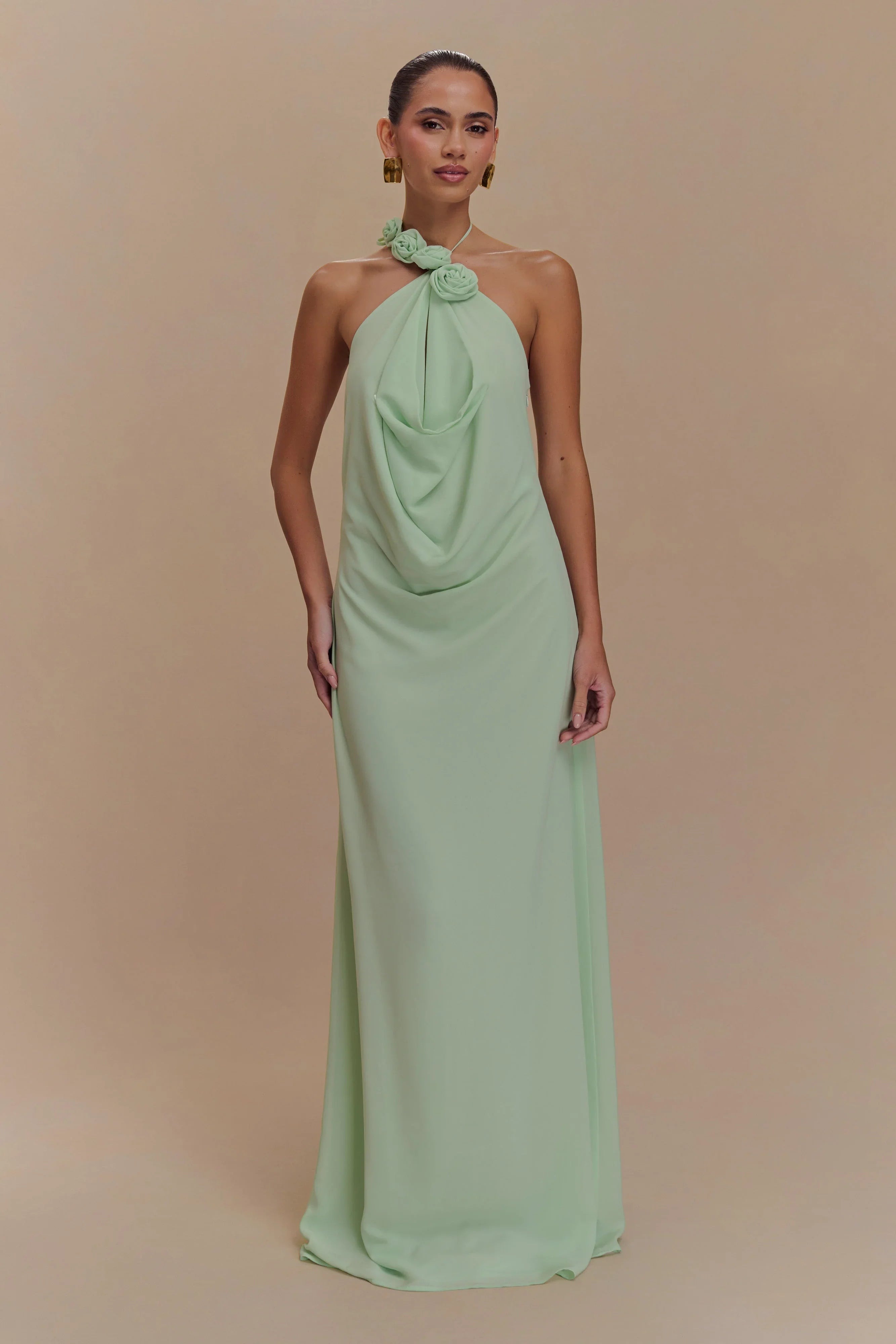 Rosalia Cowl Neck Maxi Dress Sage