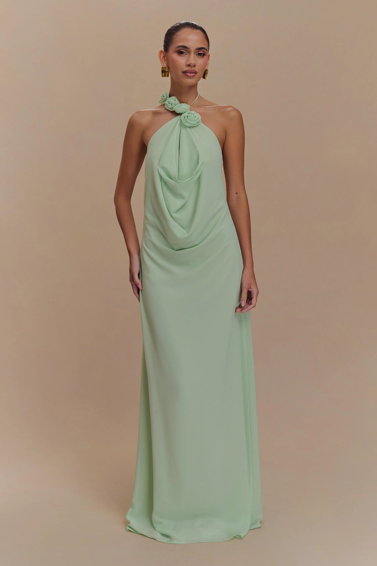 Rosalia Cowl Neck Maxi Dress Sage