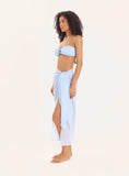 Light Blue Semi Sheer Tie Side Sarong