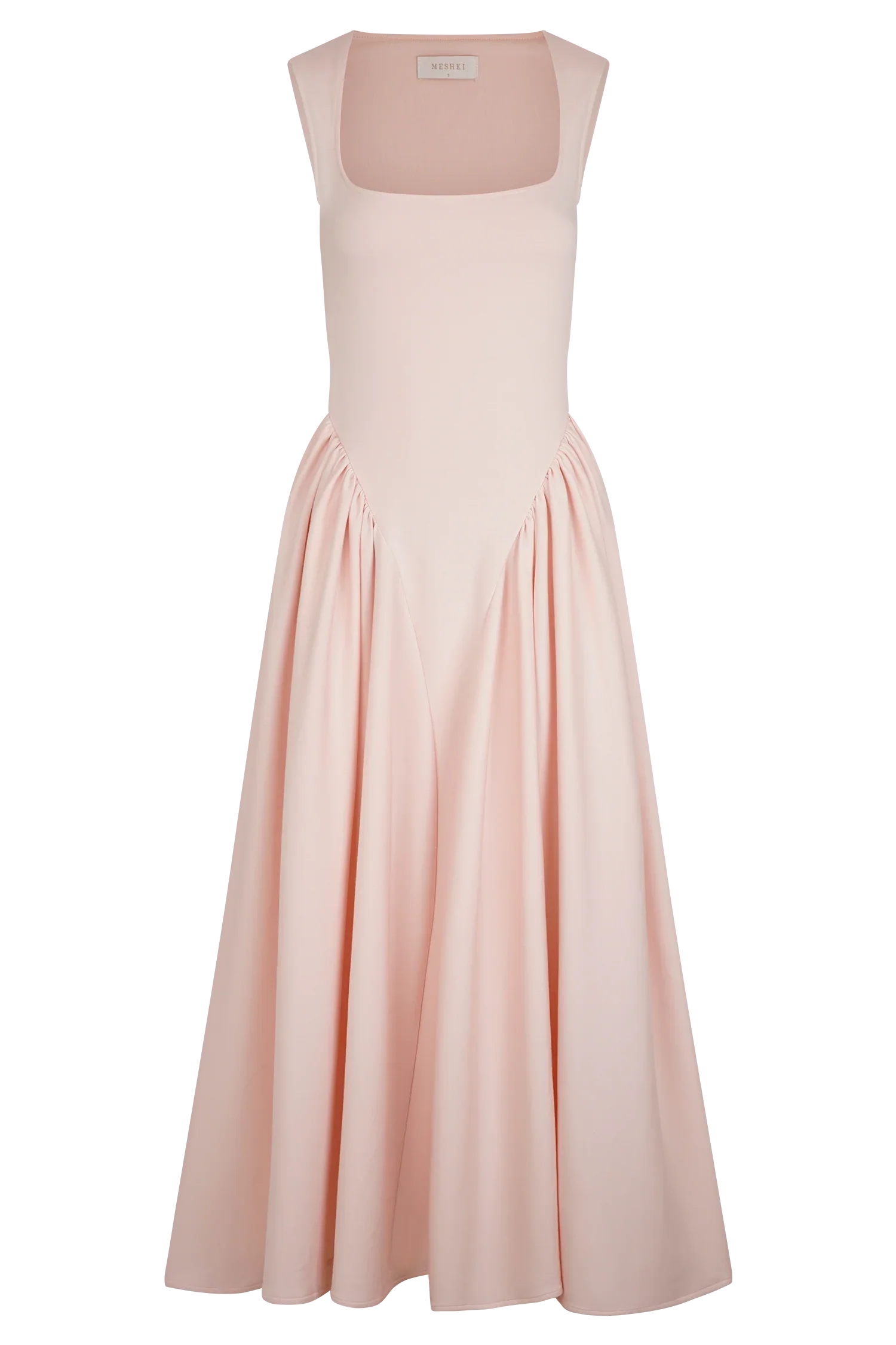 Sharon Scuba Jersey Midi Dress Ballet Pink