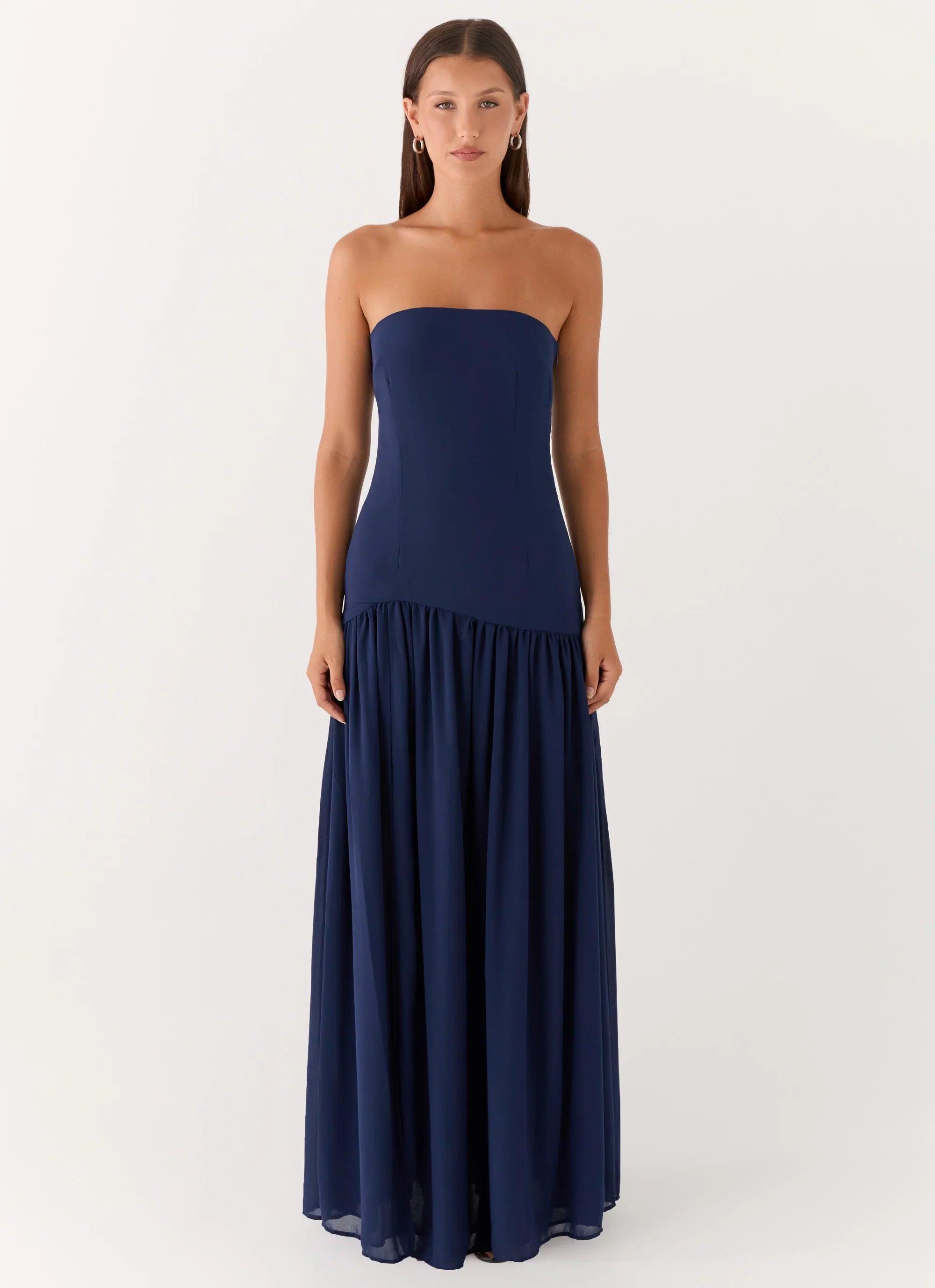 Eden Strapless Maxi Dress Navy