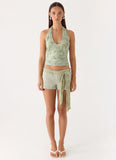 Ariane Sash Shorts Sage