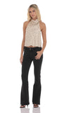 Low Rise Flare Jeans in Black