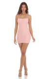 Rhinestone Bodycon Dress in Pink