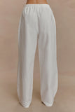 Janayia Cotton Wide Leg Pants White