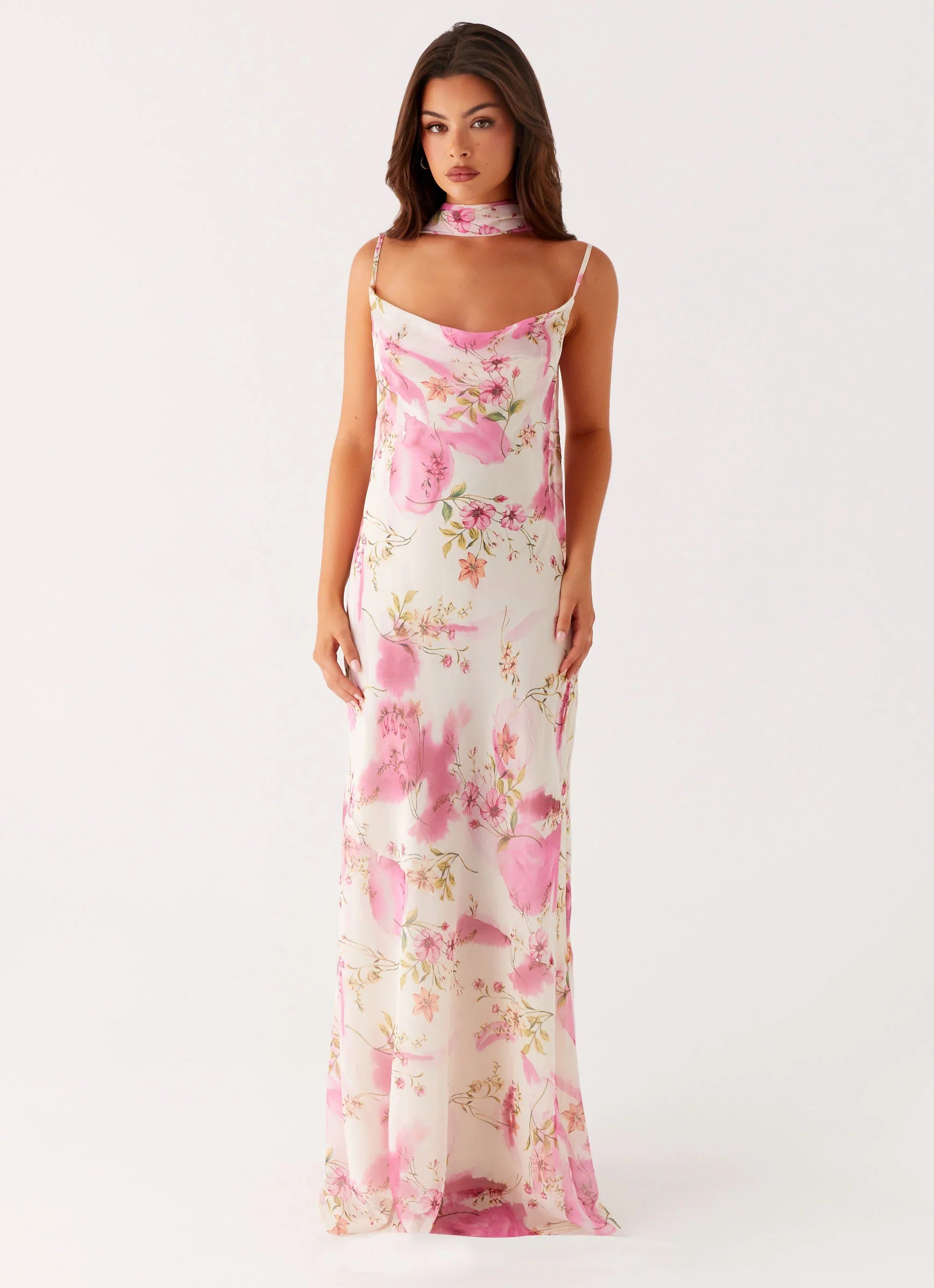 Spencer Maxi Dress Ivory Floral Print