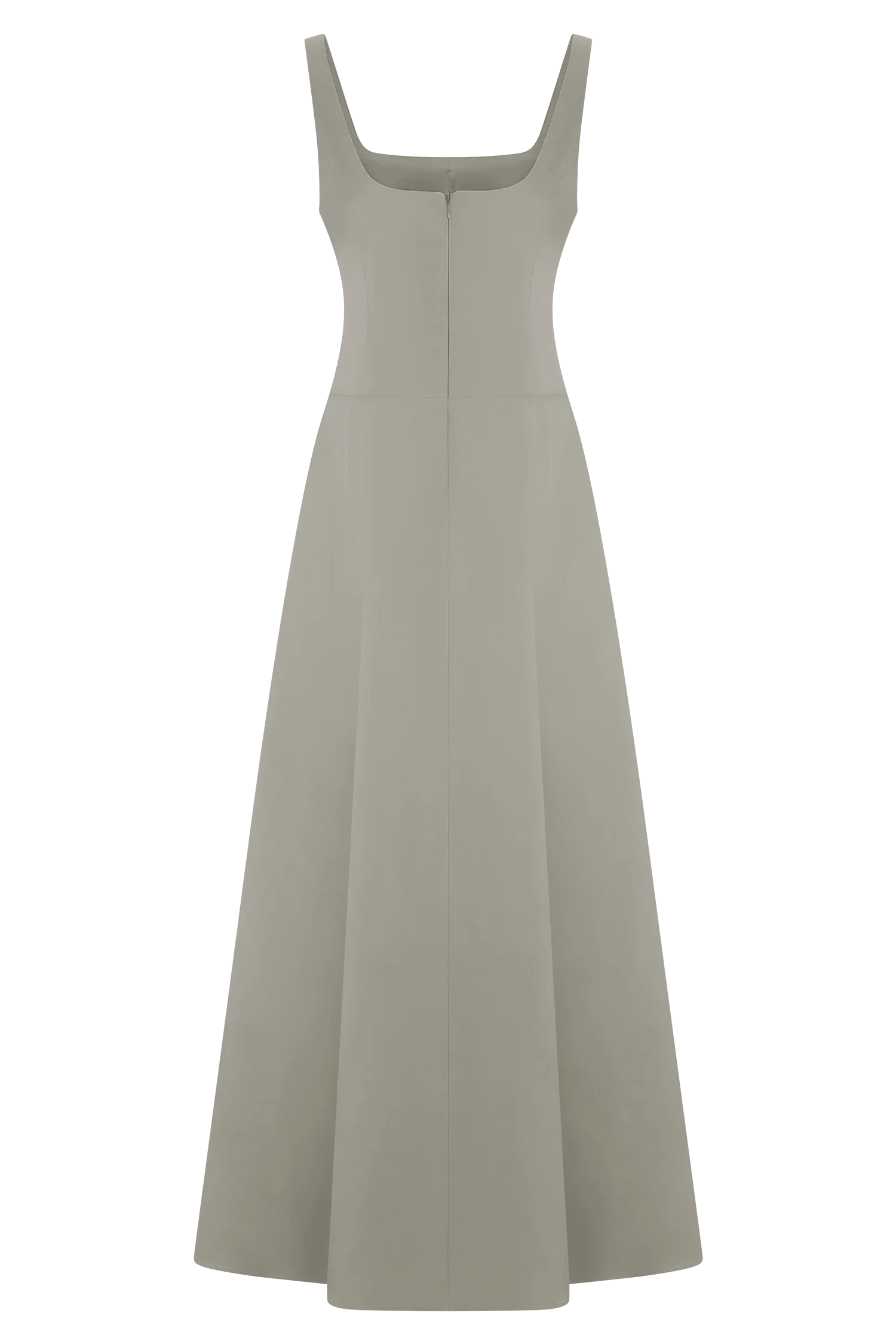 Salma Drop Waist Cotton Maxi Dress Sage