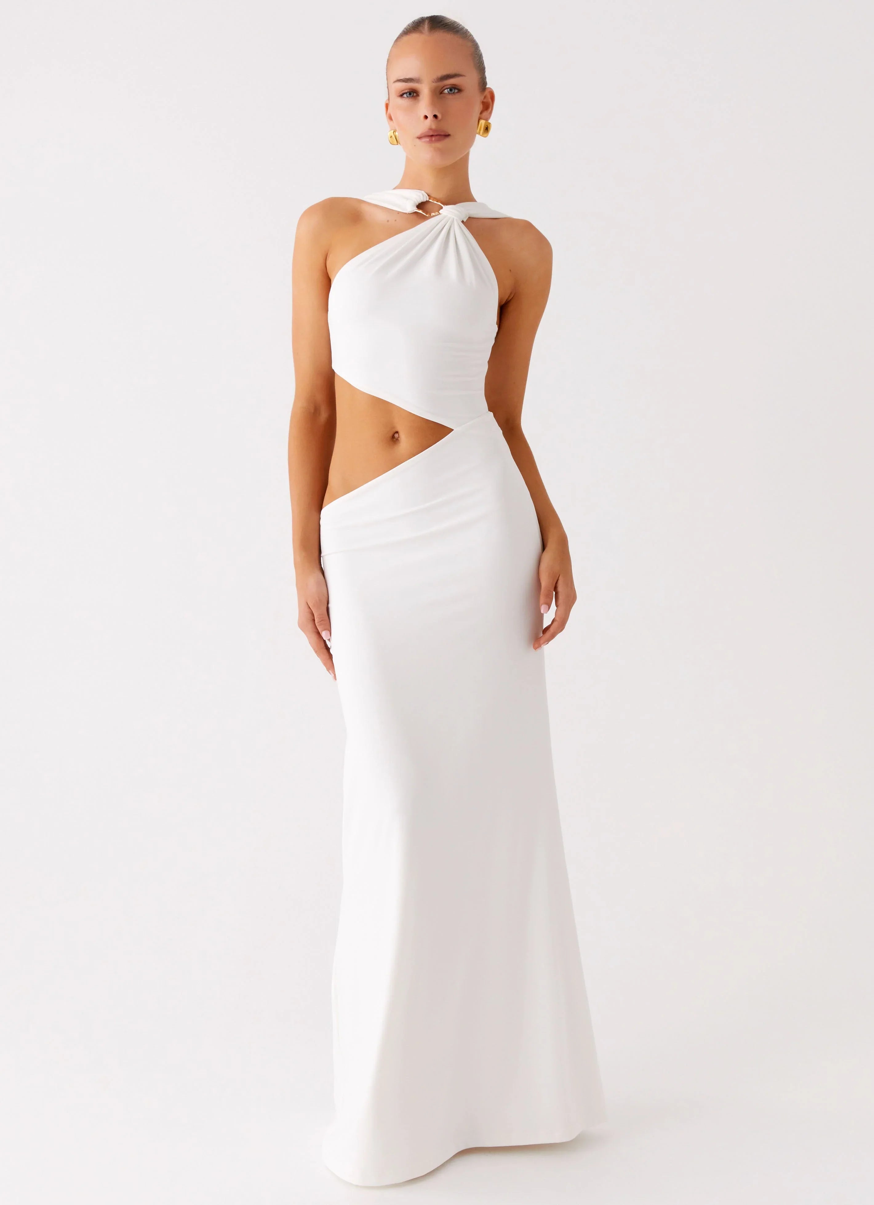 Juliander Knot Maxi Dress White