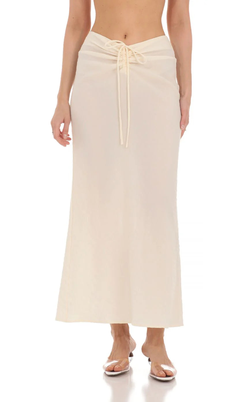 Cropped Two Piece Set in Cream