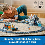 LEGO City Explorers Arctic Polar Express Train Set Building Learning Toys for Kids Remote Controlled Train for Boys Girls Ages 7 with 6 Explorer Minifigures Birthday Gift Idea 60470
