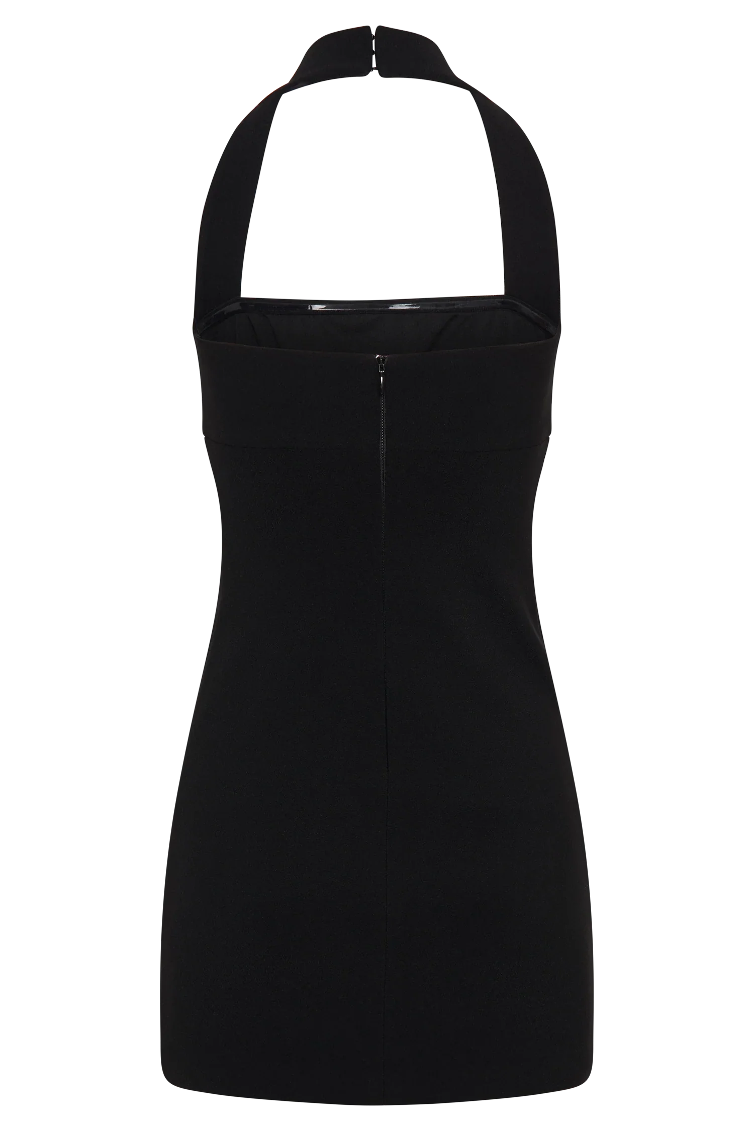 Amelita Suiting Halter Mini Dress Black