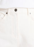 White High Waist Straight Leg Jeans