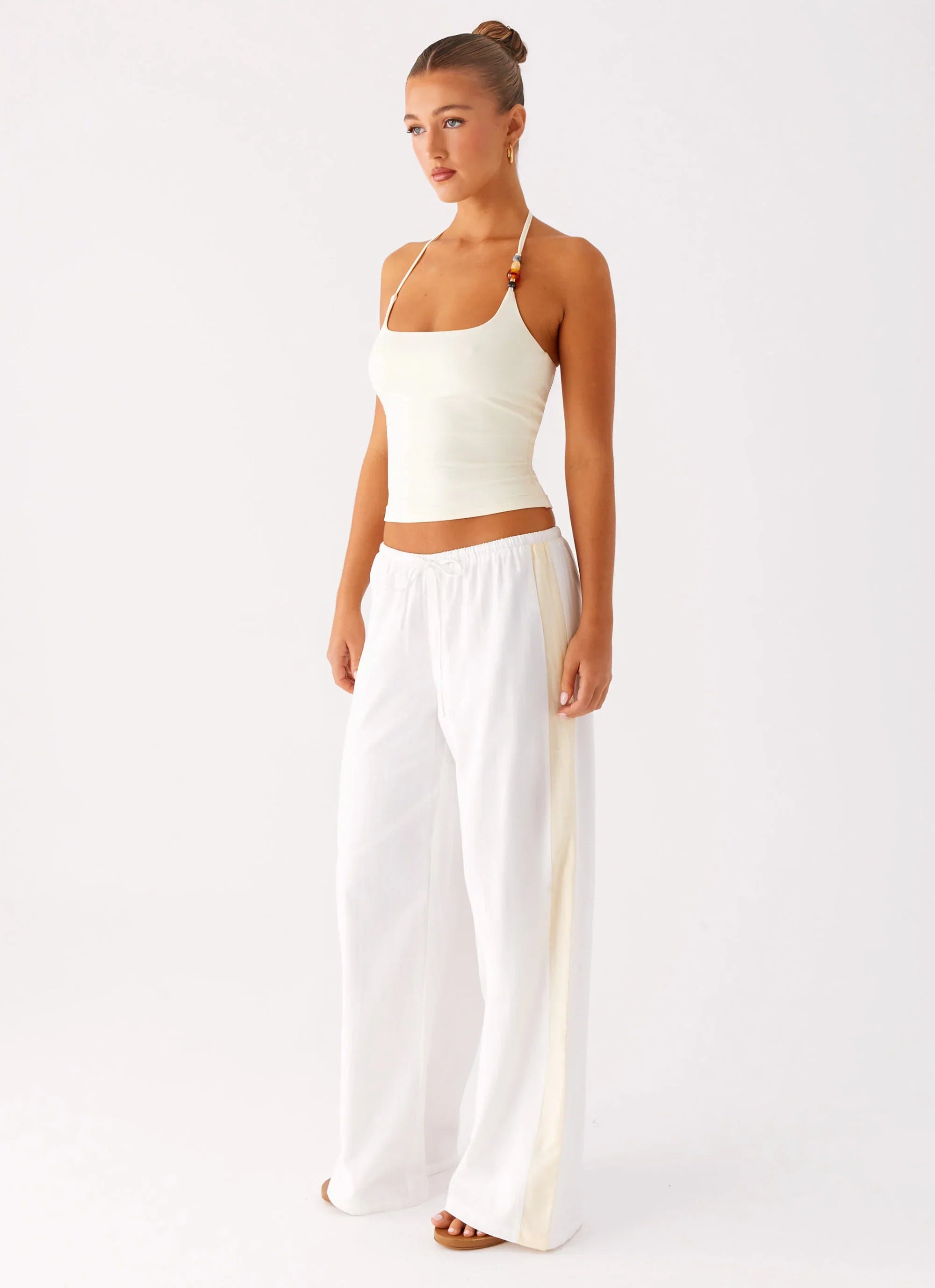 Oska Drawstring Pants White