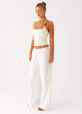 Oska Drawstring Pants White