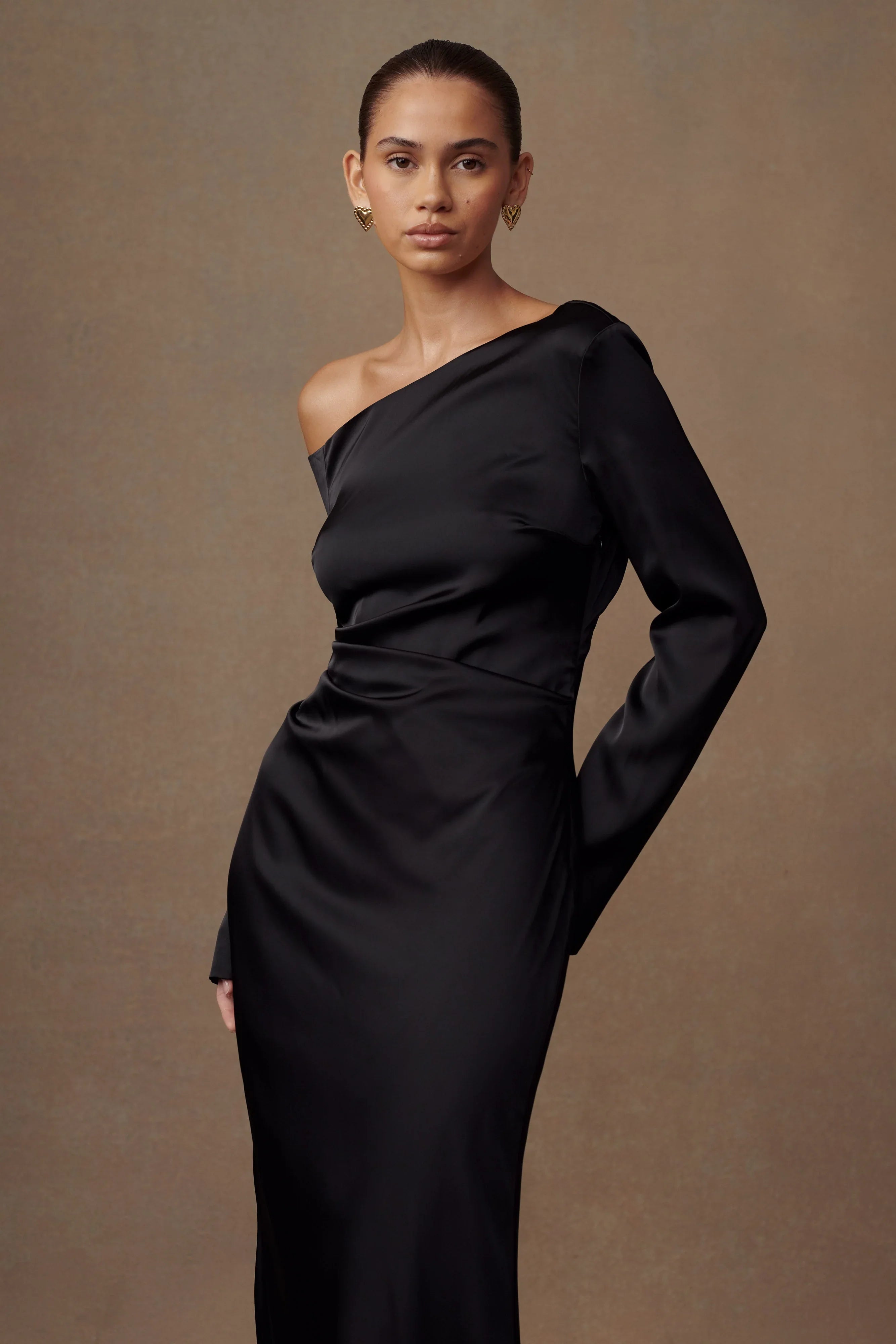Avery Long Sleeve Maxi Dress Black