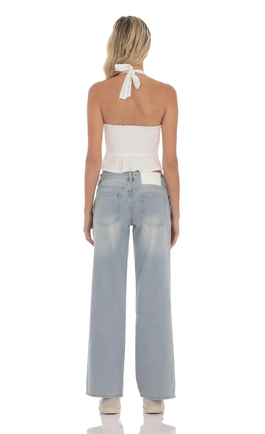 Low Rise Cross Jeans in Blue