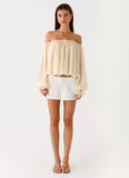 Sandali Off Shoulder Top Cream