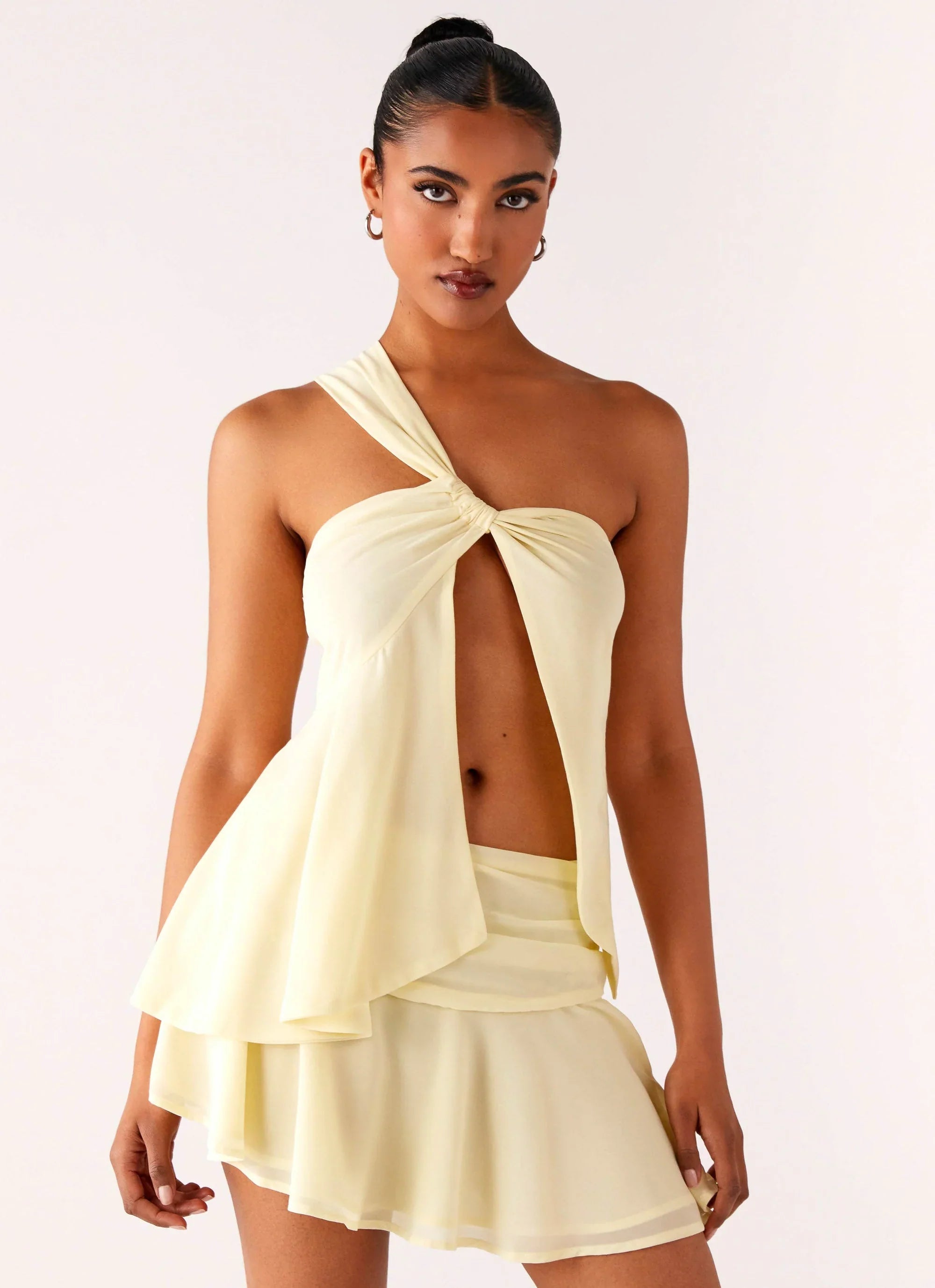 Delight Me Low Rise Mini Skirt Yellow
