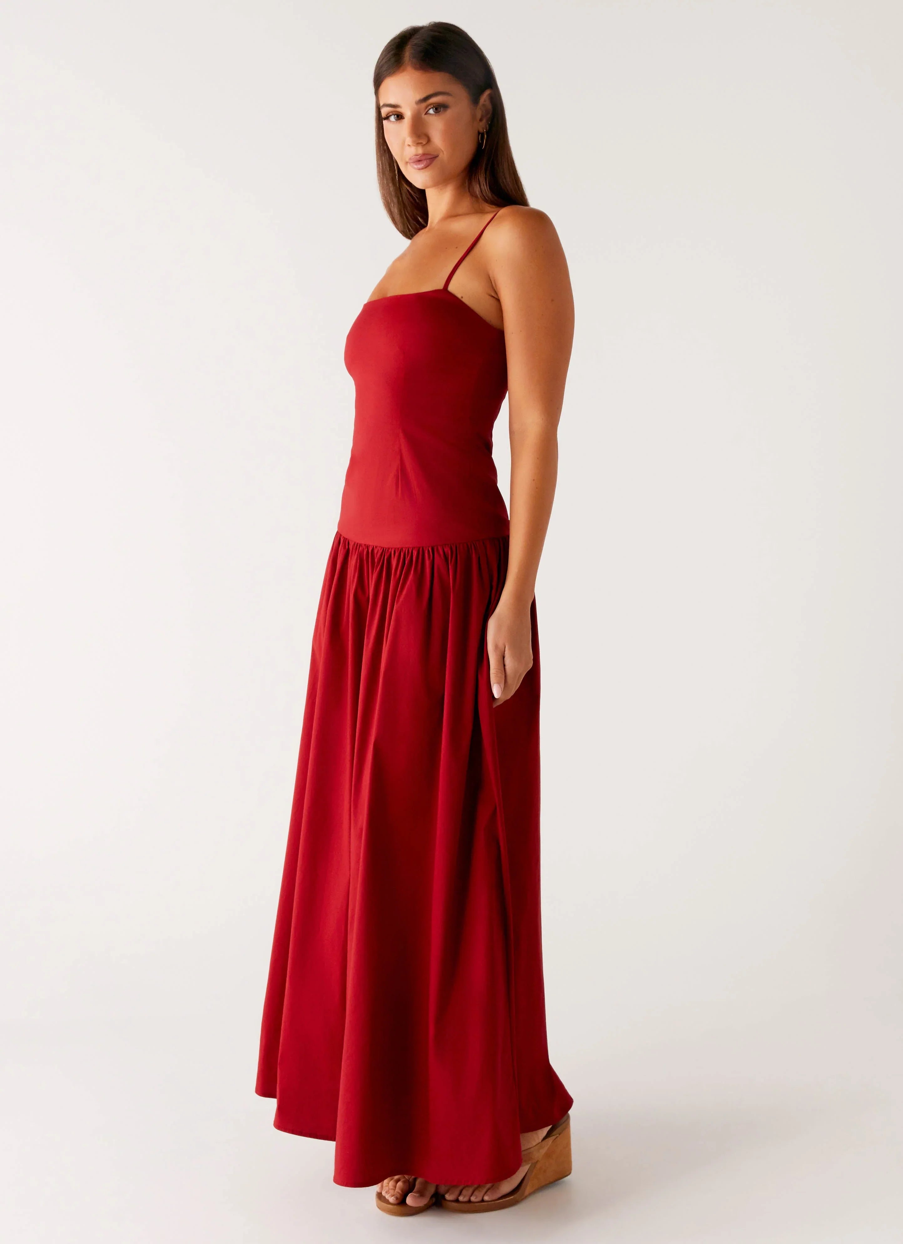 Vince Cami Maxi Dress Deep Red