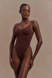 Alyssa Backless Shapewear Bodysuit Espresso