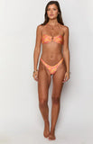 90 Swim Cove Orange Floral Bikini Top