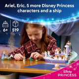 LEGO Disney Princess Ariels Royal Wedding Boat 43299 Building Toys for Girls Boys Ages 6 The Little Mermaid Movie Character Figures Fun Activity for Kids 519 pieces