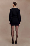 Xaden Wool Mix Knit Mini Dress Black