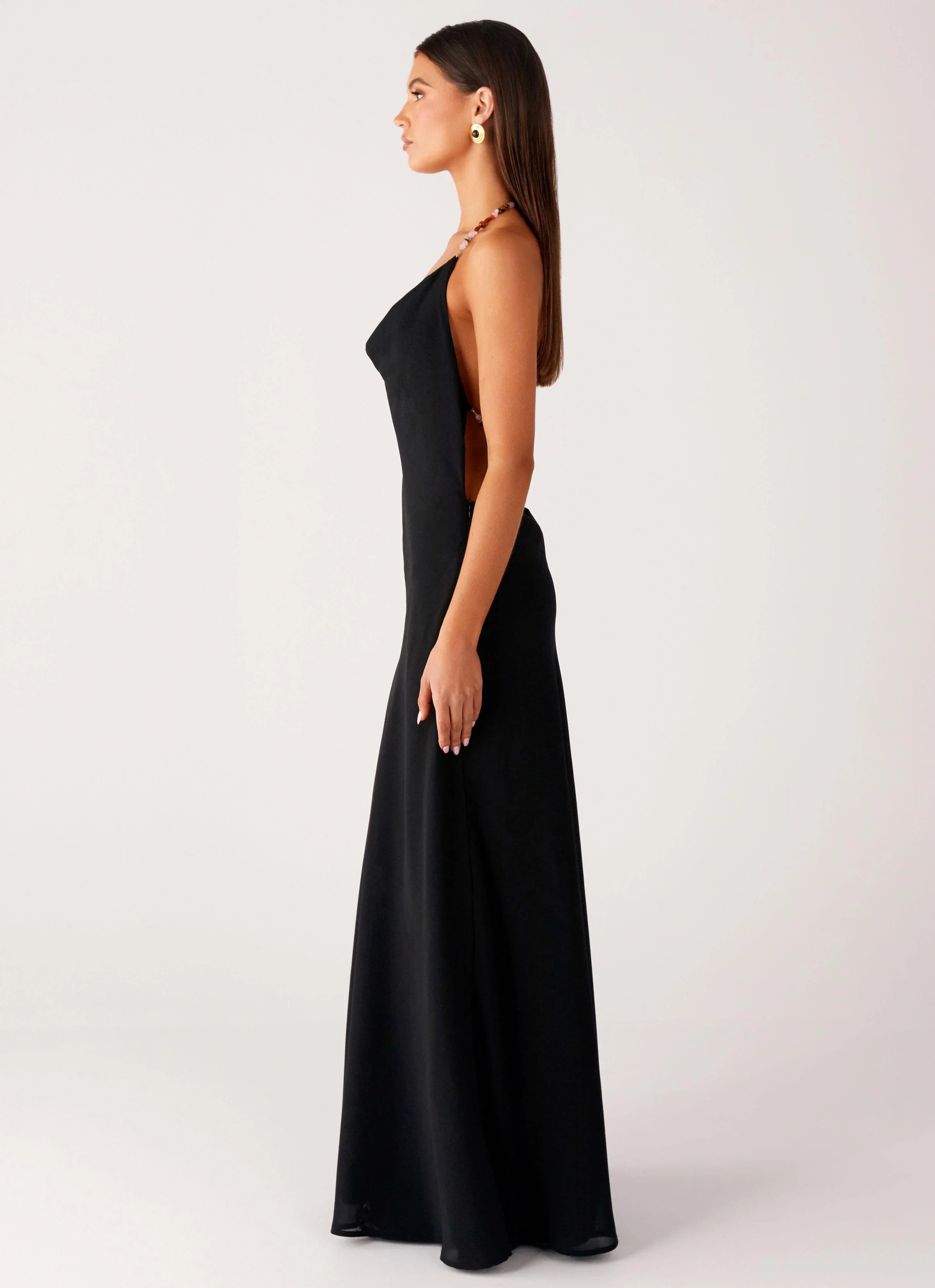 Morning Crush Cowl Maxi Dress Black